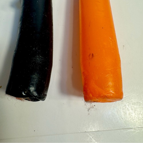 NWT. Vintage Halloween Taper Candles skeleton and black cat in Pumpkin 2 Set 10" - Picture 9 of 15